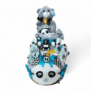 Najvybavenejšia trojposchodová plienková torta pre bábätko PANDA (video)