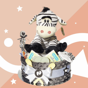 BabyTorta jednoposchodová plienková torta ZEBRA NEUTRÁLNA (video)