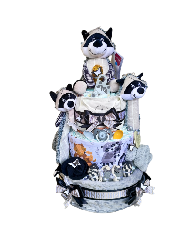 Plienková torta BabyTorta pre bábätko Mýval PREMIUM - různé odstíny (VIDEO)