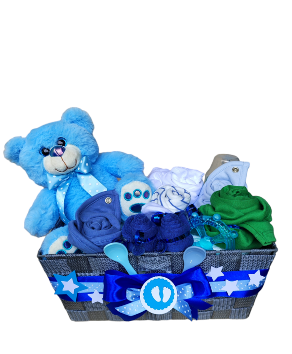 BabyTorta - modrý darčekový kôš box pre bábätko - VIDEO - Image 3