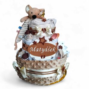 BabyTorta trojposchodová plienková torta pre bábätko KOALA