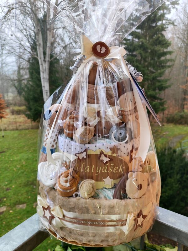 BabyTorta trojposchodová plienková torta pre bábätko Koala PREMIUM - VIDEO - Image 3