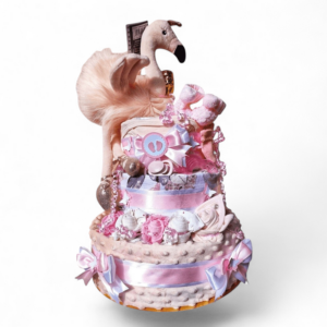 BabyDort ružová plienková torta pre bábätko PLAMENIAK (video)