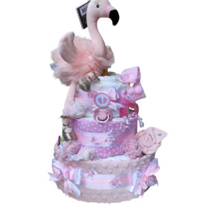 BabyDort ružová plienková torta pre bábätko PREMIUM little princess - VIDEO