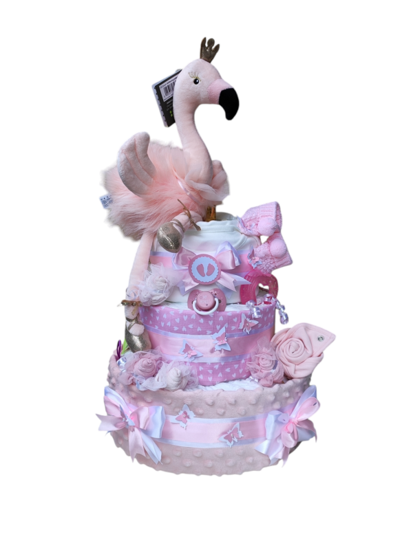 BabyDort ružová plienková torta pre bábätko PREMIUM little princess - VIDEO