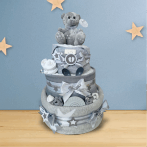 BabyTorta trojposchodová plienková torta pre bábätko MEDVEDÍK (video)