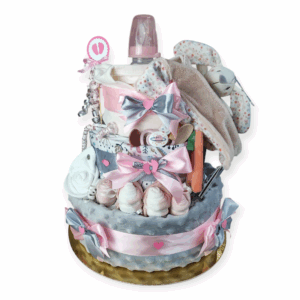 BabyTorta trojposchodová plienková torta pre bábätko ružový MOJKÁČIK (video)