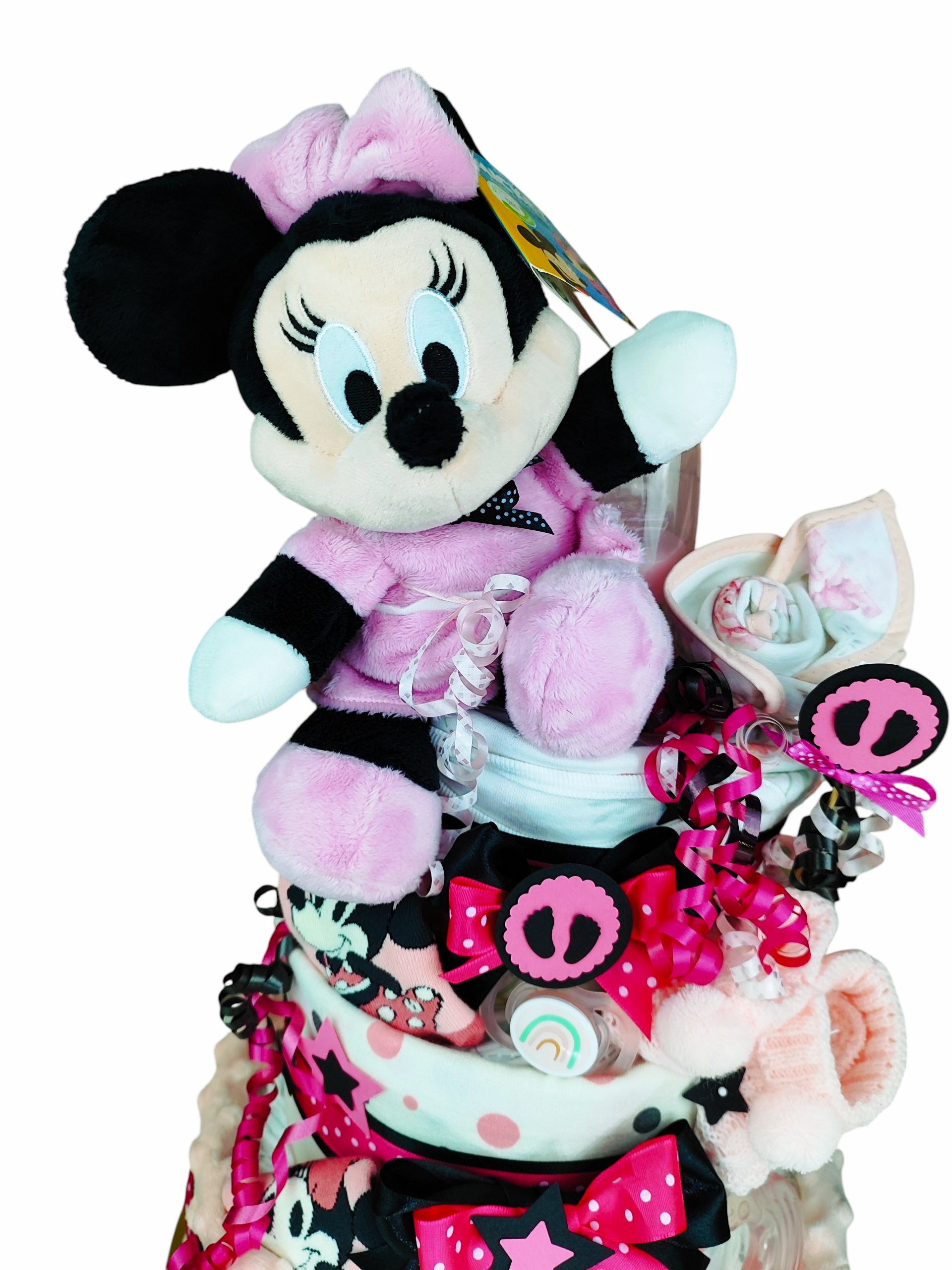 BabyDort malinová plienková torta pre bábätko MINNIE MOUSE edition (video) – Obrázok 3