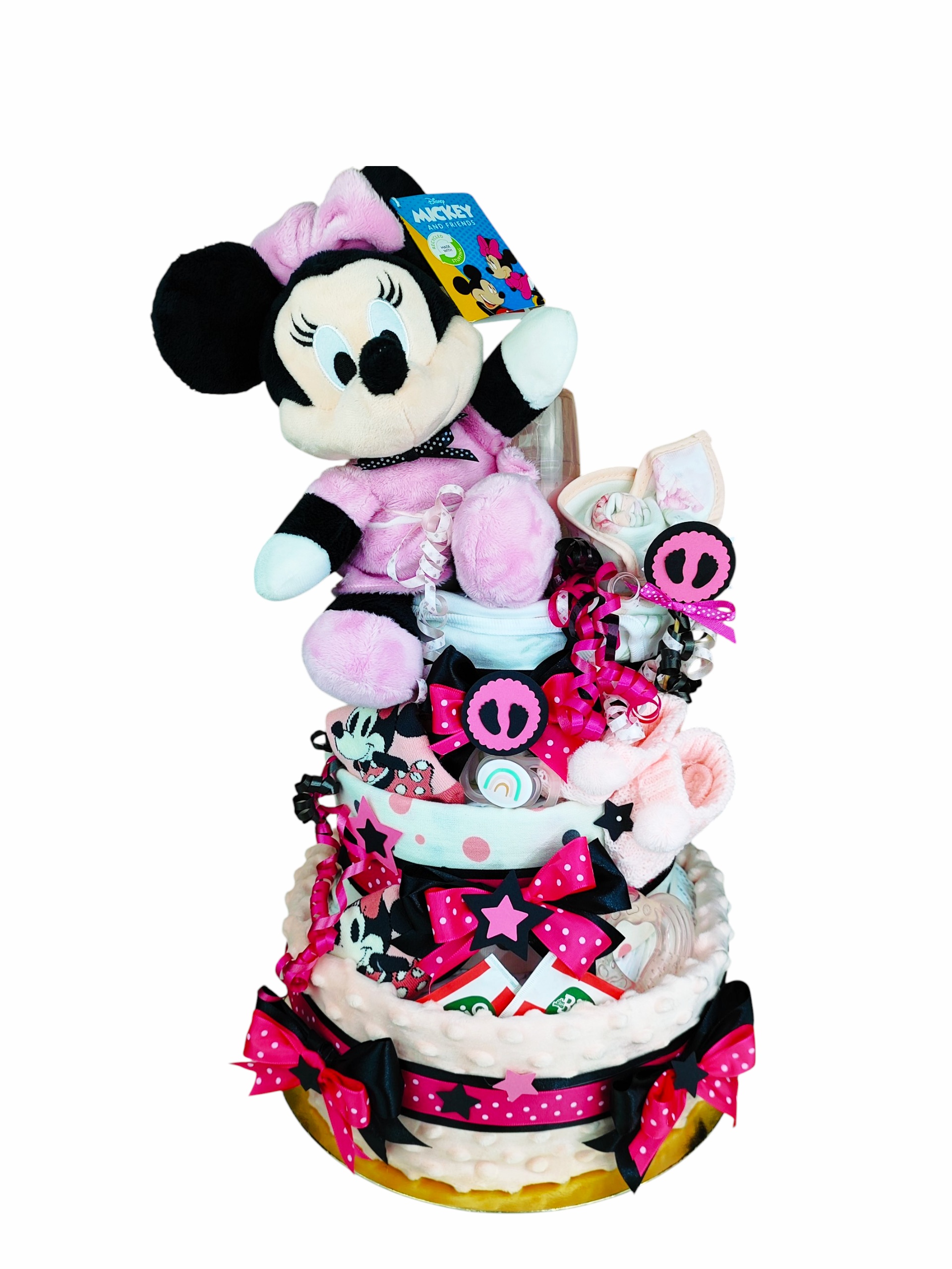 BabyDort malinová plienková torta pre bábätko MINNIE MOUSE edition (video) – Obrázok 14