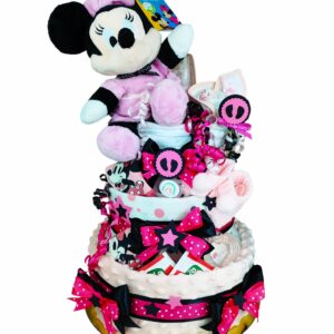 BabyDort malinová plienková torta pre bábätko MINNIE MOUSE edition (video)