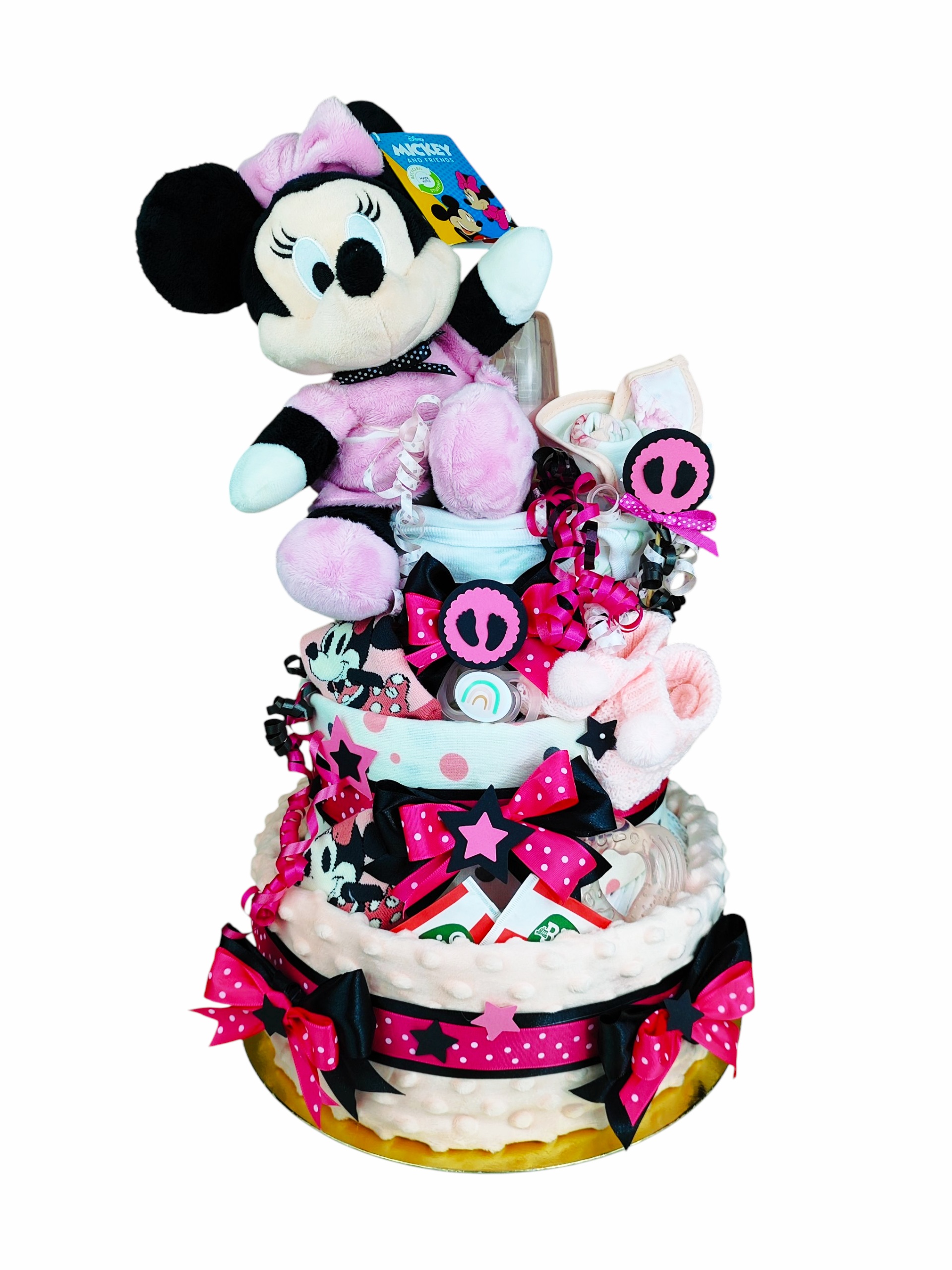 BabyDort malinová plienková torta pre bábätko MINNIE MOUSE edition (video)