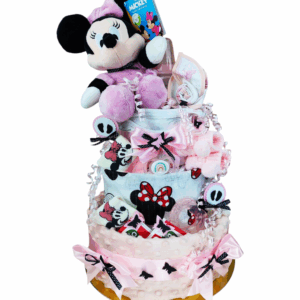 BabyDort ružová plienková torta pre bábätko MINNIE MOUSE edition (video)