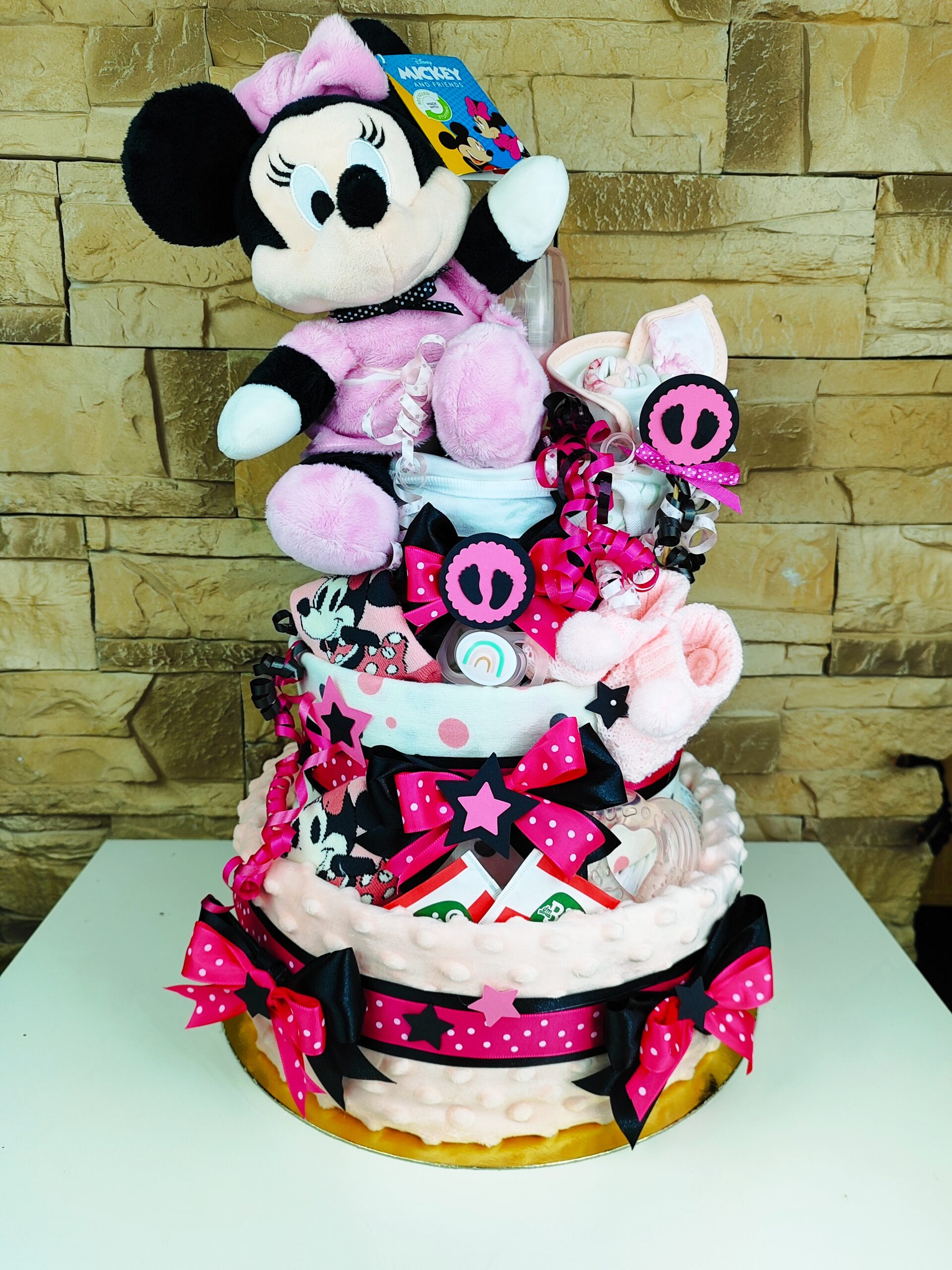 BabyDort malinová plienková torta pre bábätko MINNIE MOUSE edition (video) – Obrázok 10