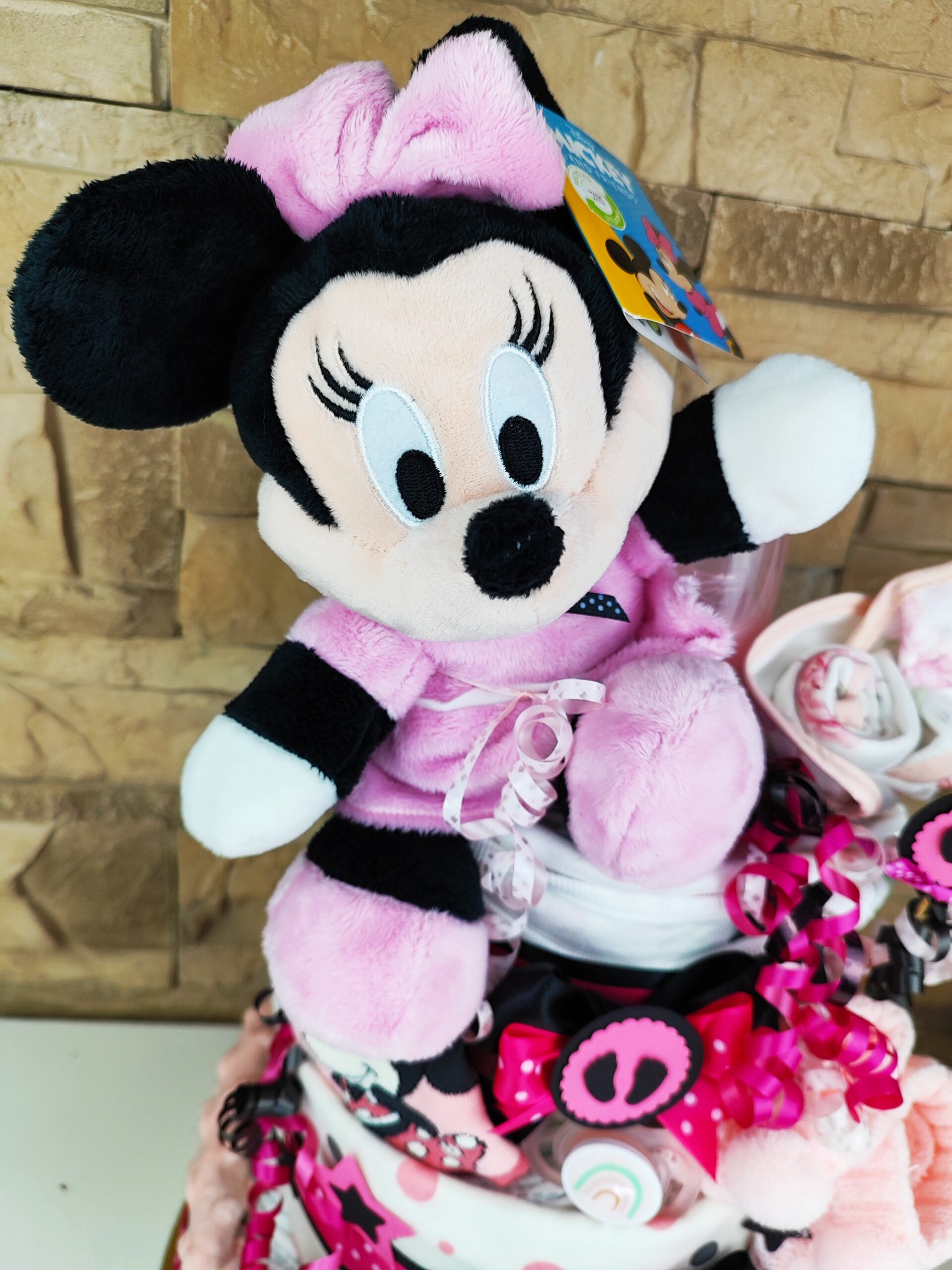 BabyDort malinová plienková torta pre bábätko MINNIE MOUSE edition (video) – Obrázok 9