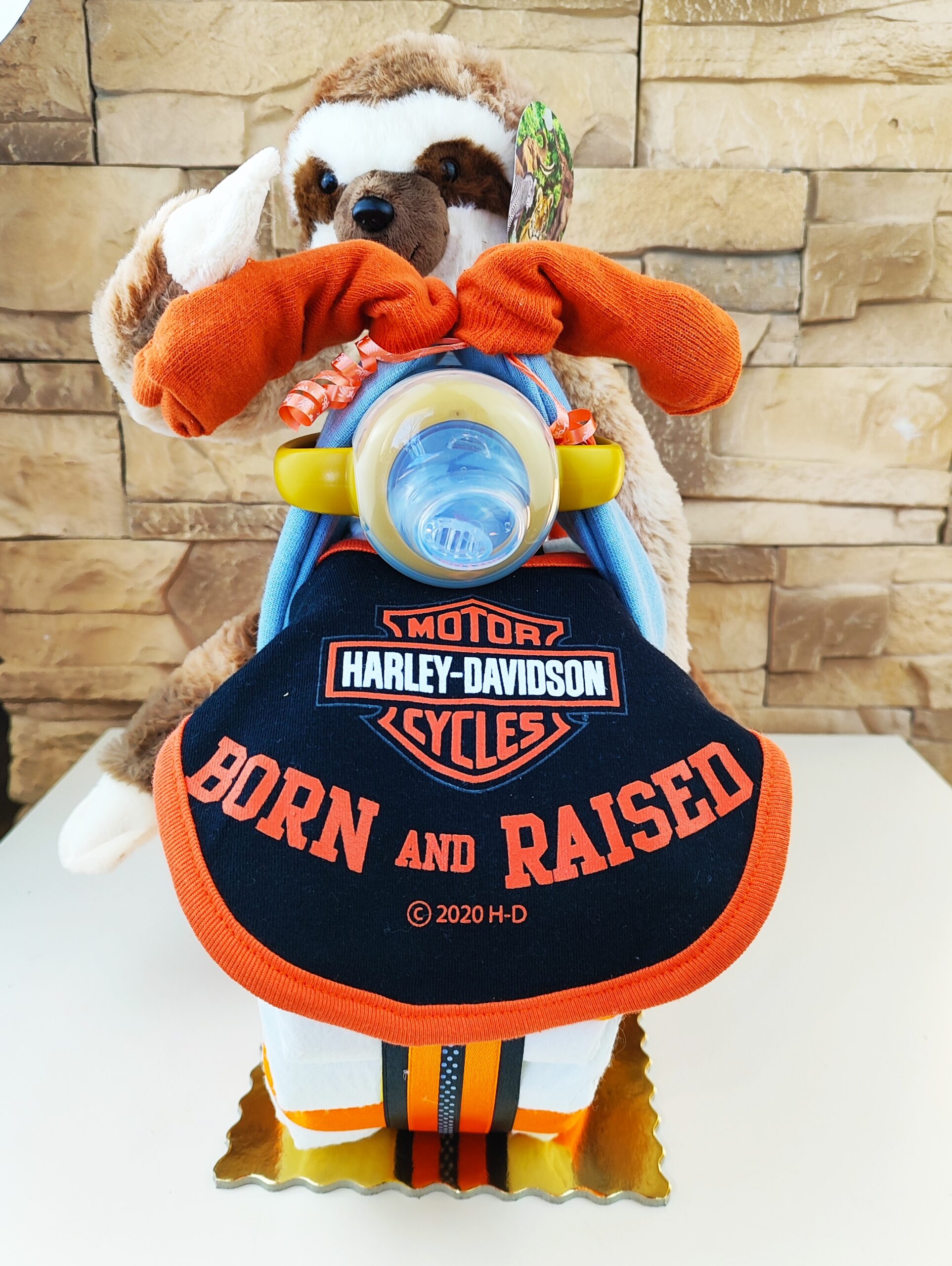 BabyTorta plienková motorka pre bábätko HARLEY DAVIDSON (video) – Obrázok 2