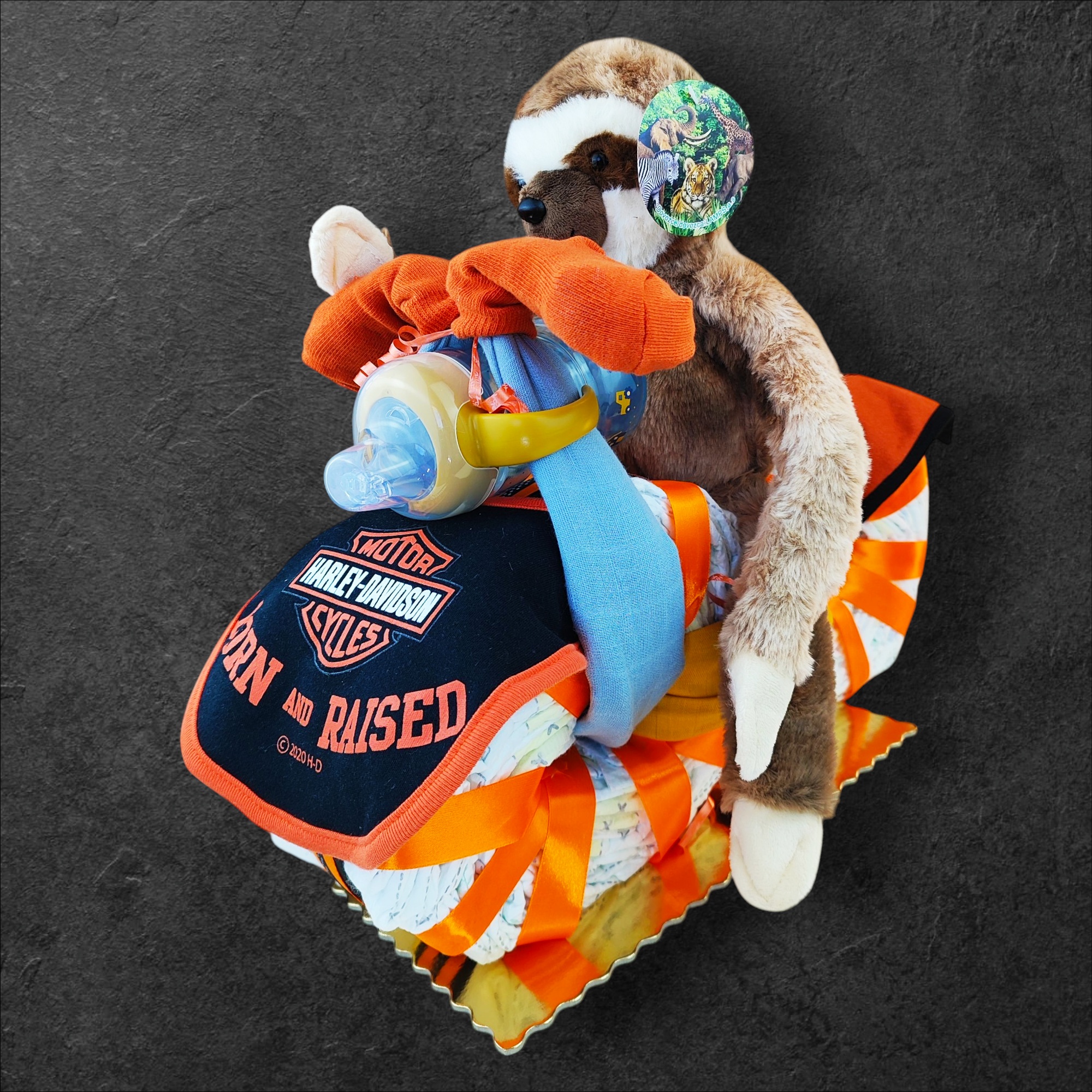 BabyTorta plienková motorka pre bábätko HARLEY DAVIDSON (video) – Obrázok 5