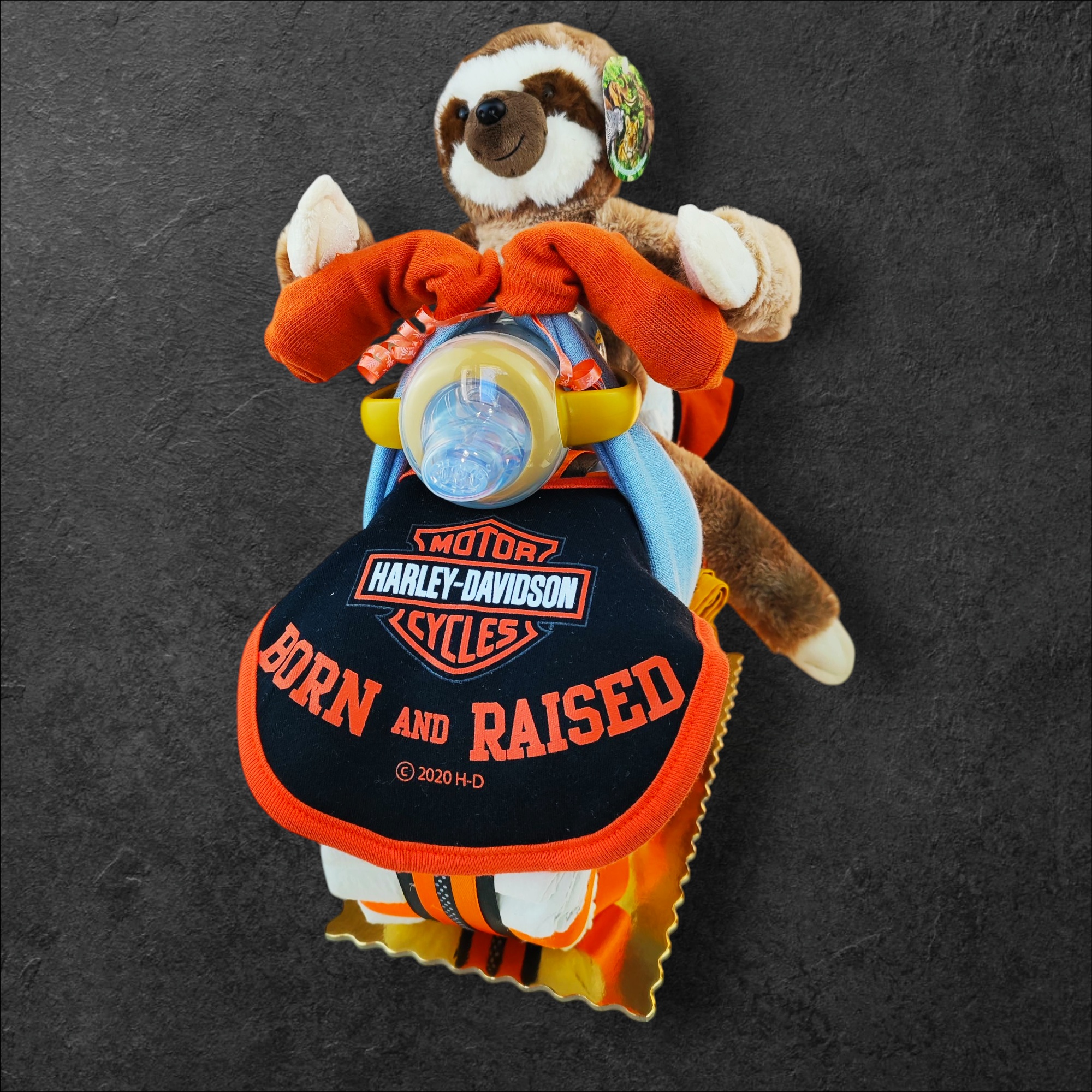 BabyTorta plienková motorka pre bábätko HARLEY DAVIDSON (video)