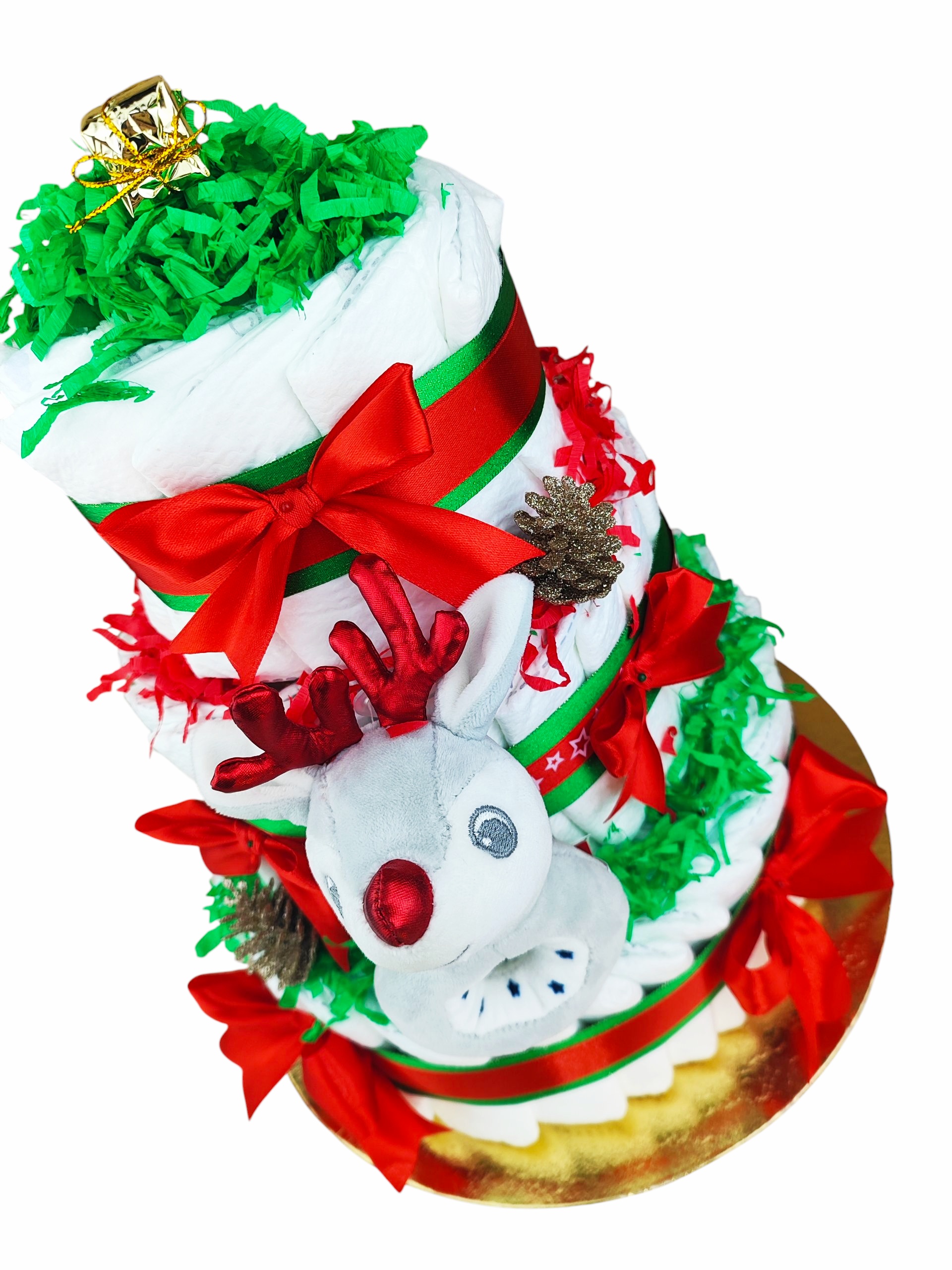 BabyTorta trojposchodová plienková torta pre bábätko VIANOČNÁ economy (video) – Obrázok 3