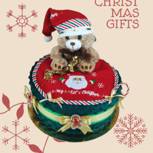 BabyTorta jednoposchodová plienková torta pre bábätko VIANOČNÁ (video)