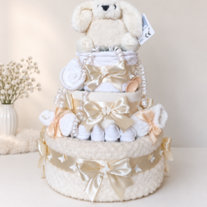 BabyTorta trojposchodová plienková torta pre bábätko KRSTINY