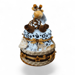 BabyTorta – dvojposchodová plienková torta pre bábätko Safari 2 Edition (neutrálna)