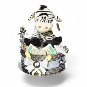 BabyTorta – jednoposchodová plienková torta Zebra neutrálna (video)