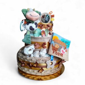 BabyTorta trojposchodová plienková torta pre bábätko neutral FARMA