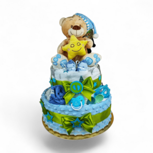 BabyTorta dvojposchodová plienková torta pre bábätko MEDVEDÍK